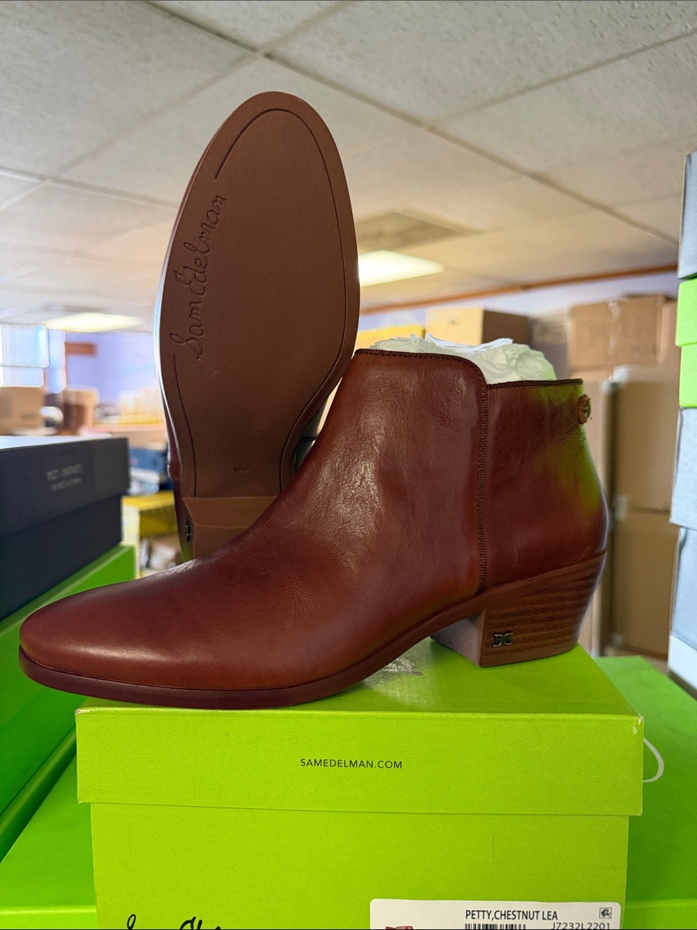 Sam Edelman Petty Women’s Ankle Boot in Deep Brown